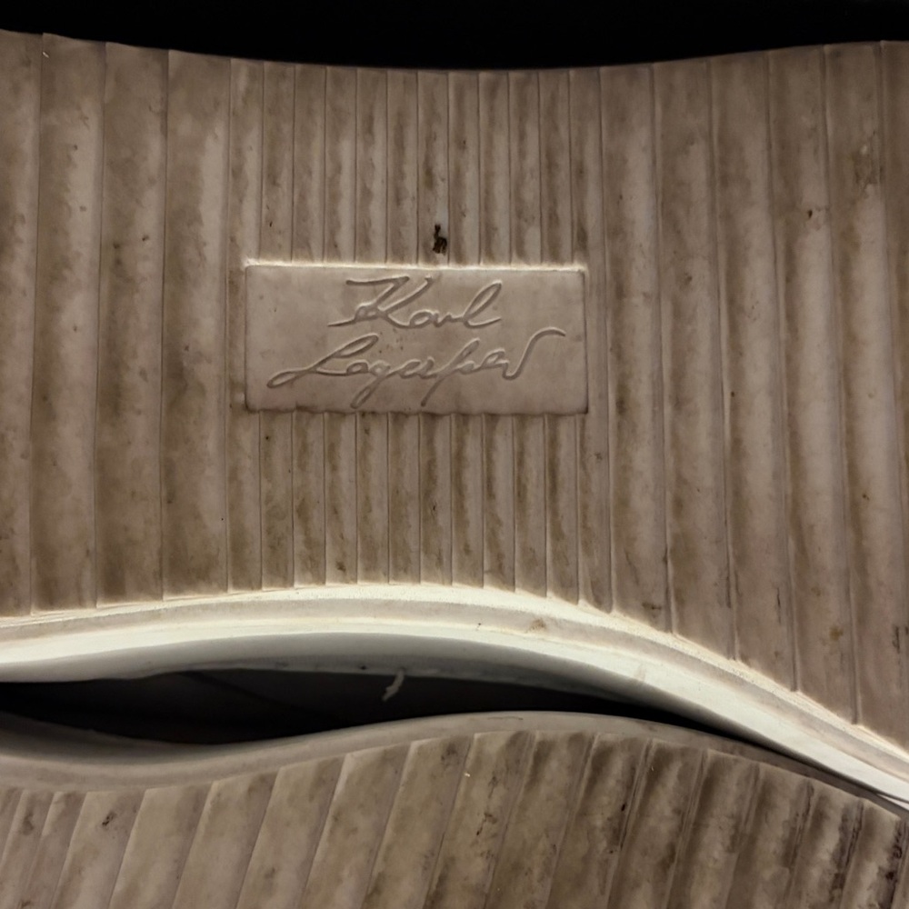 Karl Lagerfeld grey suede leather sneakers / shoes - Picture 12 of 12